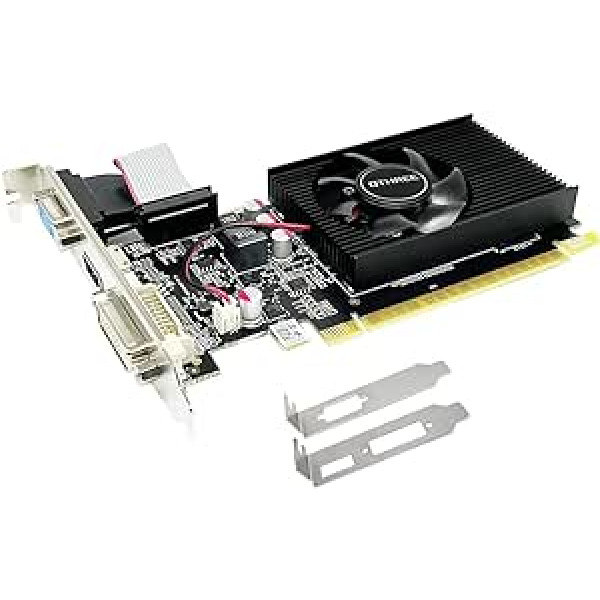 QTHREE GT 710 2GB DRR3 64 bitu VGA HDMI DVI datora grafikas karte zema profila dators GPU PCI Express 2.0 X8 atbalsts 2K DirectX 12