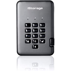 iStorage disksAshur PRO2 16TB 256-bit 1TB USB 3.1 FIPS 3. līmeņa sertificēts drošs šifrēts cietais disks IS-DAP2-256-SSD-16000-CX