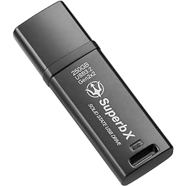 TRIDENITE portatīvais SSD 250 GB cietvielu USB disks, USB 3.2 Gen2x2 SuperSpeed+, saderīgs ar UASP, SuperbX metāla korpusa aizsardzība, īpaši lasīšanas ātrums līdz 1000 MB/s, rakstīšanas ātrums 800 MB/s