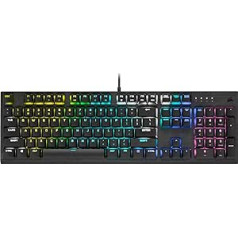 Corsair K60 RGB Pro zema profila mehāniskā spēļu tastatūra (Cherry MX zema profila ātrums: ātrs un augsta precizitāte, izturīgs alumīnijs, RGB fona apgaismojums) QWERTY melna, spāņu valoda