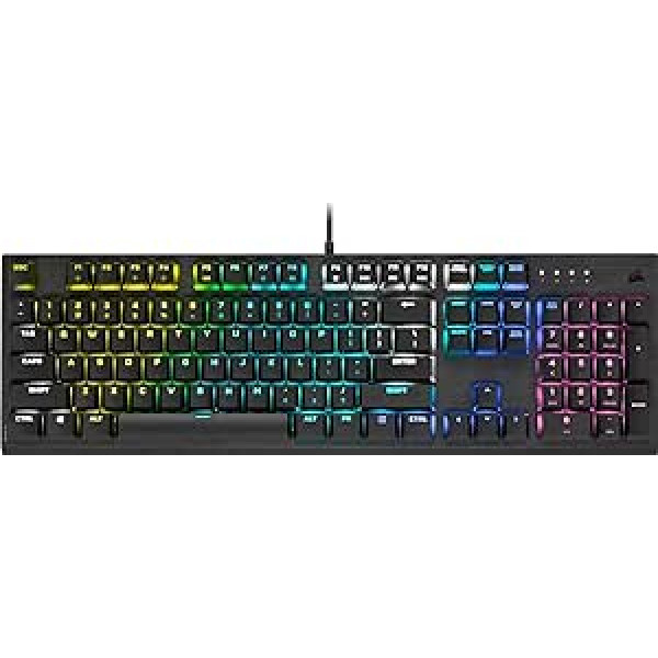 Corsair K60 RGB Pro Low Profile Mechanical Gaming Keyboard (Cherry MX Low Profile Speed: Fast and High Accuracy, Robust Aluminium, RGB Backlight) QWERTY Black, Español