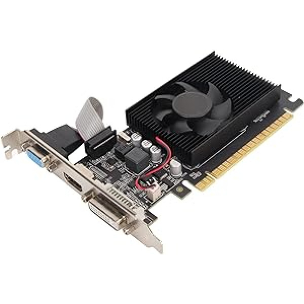 Goshyda GT610 2GB GDDR3 64bit Graphics Card HDMI DVI VGA PC Graphics Card Desktop Computer GPU PCI Express 1.1X16 with Fan