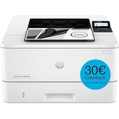 „HP LaserJet Pro 4002dw“ lazerinis spausdintuvas, automatinis dvipusis spausdinimas, didelė spausdinimo sparta, iki 80 000 puslapių per mėnesį, „WiFi“, didelės spartos USB, eternetas, „HP Smart App“, „Wolf Pro“ sauga