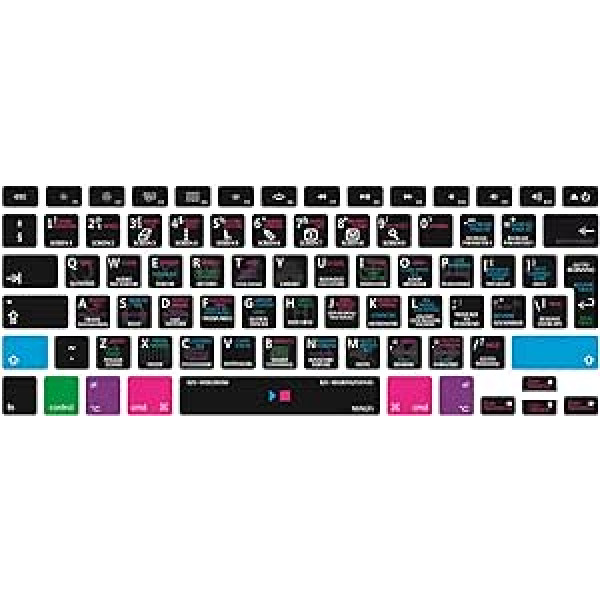 MiNGFi silikona tastatūras īsas komandas tastatūras aizsargs Macbook Pro 13 15 17 Air 13 collu ES/ISO/vācu tastatūras izkārtojuma silikona vāciņš