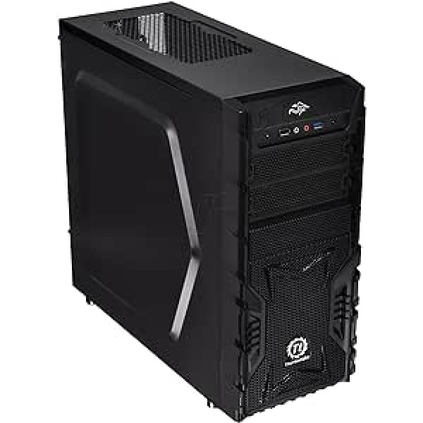 Thermaltake Versa H23 Midi-Tower PC-Gehäuse (Seitenfenster, 12 cm Großer Lüfter) Schwarz