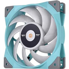 Thermaltake TOUGHFAN 12 tirkīza augsta statiskā spiediena radiatora ventilators (viena ventilatora komplekts) kluss korpusa ventilators PWM 500 ~ 2000 apgr./min Tirkīzs CL-F117-PL12TQ-A