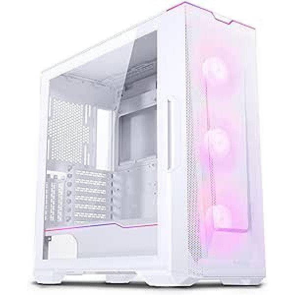 Phanteks Eclipse G500A D-RGB Midi-tornis, rūdīts stikls, matēts balts