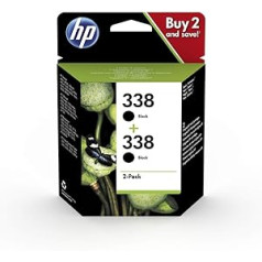 HP 338 Multipack Original Druckerpatrone (2x Schwarz) skirta HP OfficeJet, DeskJet, Photosmart