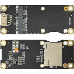 EXVIST 4G LTE Industrial Mini PCIe–USB adapteris USB (4PIN PH2.0) vīrišķais W/SIM kartes slots WWAN/LTE 3G/4G modulim, piemērots M2M un ioT lietojumprogrammām, piemēram, Raspberry Pi rūpnieciskā maršrutētāja IP kamerai