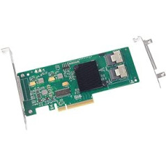 ipolex LSI 9211-8I iekšējais SAS/SATA raidkontrollera resursdatora kopnes adapteris, LSI SAS2008 mikroshēma, PCI Express x8-Port 6Gb/s, augsta profila un zema profila