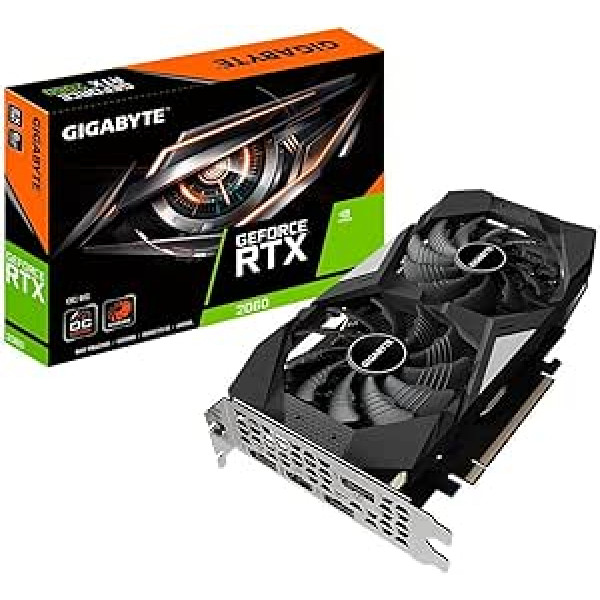 Gigabaitu VGA 6GB RTX2060D6 6G 3xDP/ HDMI GeForce RTX 2060 OC 6G, GV-N2060D6-6GD V2