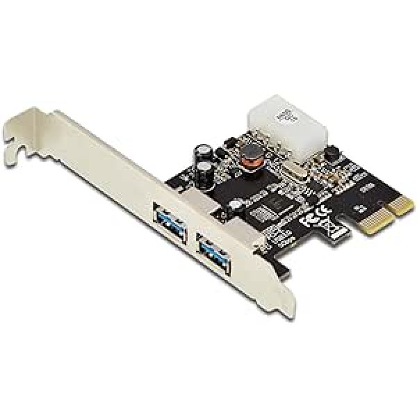 ewent PCI Express karte, USB 3.1, 2 ārējie porti, sudraba krāsa