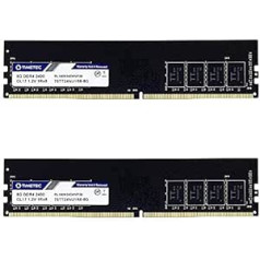 Timetec 8 GB KIT (2 x 4 GB) DDR4 2400 MHz PC4-19200 bez ECC, nebuferēts 1,2 V CL17 1Rx8 viena ranga 288 kontaktu UDIMM galddatora atmiņa, datora RAM moduļa jauninājums (8 GB KOMPLEKTS (2 x 4 GB))