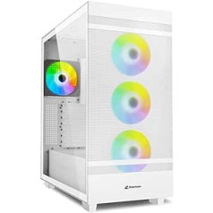 Sharkoon Rebel C50 RGB ATX PC Case - White