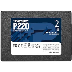 Patriot Memory P220 Internal Solid State Drive 2TB SSD SATA 3 2.5 Inch