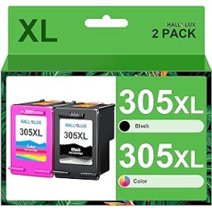305XL 305 XL Printer Cartridges Compatible with HP 305 Printer Cartridges for HP DeskJet 2700 2710 2720 DeskJet Plus 4110 4120 Envy 6010 6020 6032 Envy Pro 6400 6420 (Black, Colour)