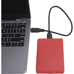 Dilwe YD0002 USB to 3.0 2.5 Inch Portable Mobile Hard Drive, 80G 120G 250G 320G 500G 1TB 2TB Universal External Hard Drive for Computer Monitors and Laptops, Red (80G)