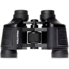 Praktica Falcon Field Binoculars 7x35mm Black Porro Prism Full Coated Optics Aluminum Housing Bright Sharp Clear Image Bird Watching Sightseeing General Use