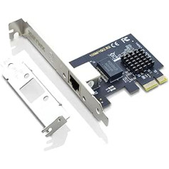 2.5Gb PCIe X1 NIC Network Adapter/Converged Network Adapter Card, 1 x RJ45 Copper Port, with RTL8125 Ethernet LAN 2500/1000/100Mbps Gigabit Network Card -X1R2115-11
