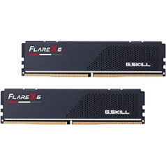 G.Skill Flare X5 Series (AMD Expo) 64GB (2X 32GB) 288-Pin SDRAM DDR5 5200 CL36-36-36-83 1.25V Dual Channel Desktop Memory Module F5-5200J3636D32GX2-FX5 (M) Atte-Black