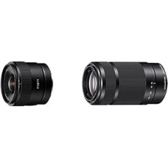 Sony E 11mm F1.8 | APS-C platleņķa fiksētais objektīvs (SEL11F18) un SEL-55210 telefoto tālummaiņas objektīvs