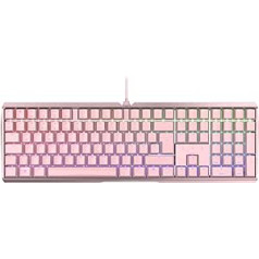 CHERRY MX Board 3.0 S vadu spēļu tastatūra ar RGB apgaismojumu, vācu izkārtojums (QWERTZ), MX RED slēdži, rozā