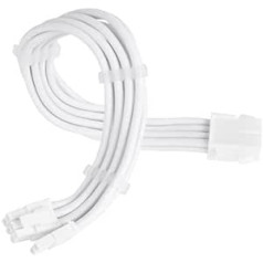 Silverstone SST-PP07E-PCI8W-V2 Super Flexible Power Supply Extension Cable, 1 x PCIe 8pin (6+2), White