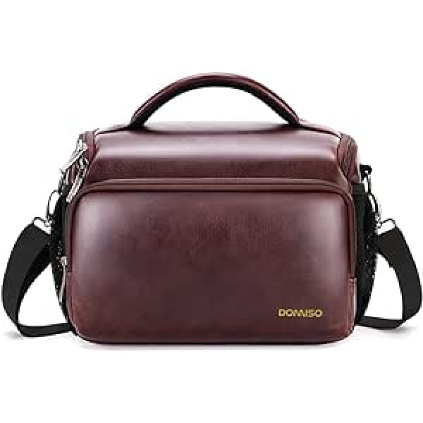 DOMISO Camera Bag CC008 Waterproof Anti-shock Shoulder Bag, Wine Red