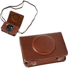 Retro Case for Kodak C210R Shot 2, Portable PU Leather Case with Adjustable Shoulder Strap for Kodak C210R Shot 2 Brown