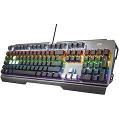 Trust Gaming GXT 877 Scarr mehāniskā spēļu tastatūra spāņu QWERTY izkārtojums