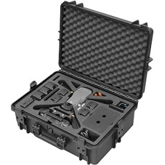 TomCase Professional Travel Edition transportēšanas futrālis DJI Mavic 2 Pro/Zoom, vieta līdz 4 baterijām, Fly More komplekts, arī viedais kontrolieris un unikāli aksesuāri | Āra korpuss | IP67 ūdensizturīgs,