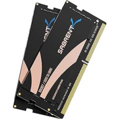 SABRENT SODIMM atmiņa 32 GB (2 x 16 GB) DDR5 4800 MHz atmiņas komplekts klēpjdatoram, ultrabook un mini personālajam datoram (SB-DR5S-16GX2)