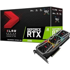 PNY GeForce RTX™ 3090 24 GB XLR8 žaidimų „Revel Epic-X RGB™ Triple Fan“ vaizdo plokštė