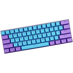 Sunzit Keycaps, 61 Keycaps, Backlight, Two-Tone Mechanical Keyboard, PBT Keycap for GH60/RK61/ALT61/Annie/Keyboard Poker Keys - Colour