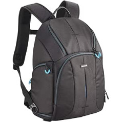 Cullmann 97866 SYDNEY pro TwinPack 600+, 2in1 Fotorucksack/Daypack, Wanderrucksack, für Spiegelreflexkameras und Zubehör, Innenmaß Kamerafach 320x400x150mm, Schwarz