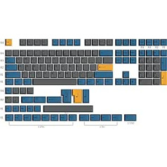 Krāsu sublimācijas taustiņu vāciņi | Ķiršu profils pielāgotai tirdzniecības tastatūrai | 139 atslēgas (simbioze)