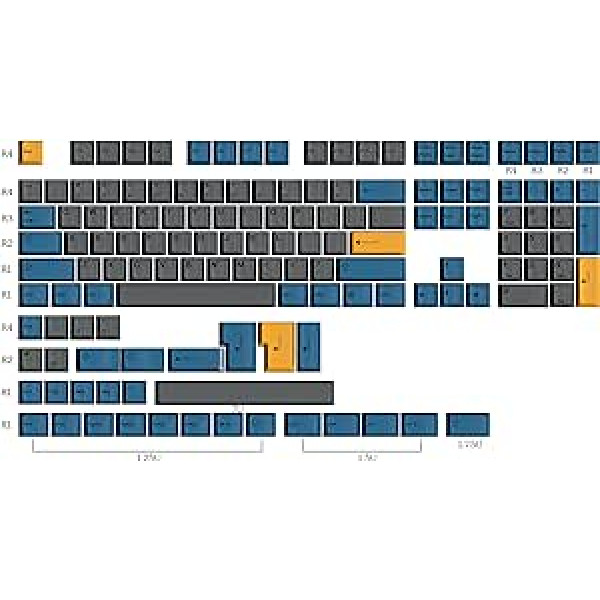 Krāsu sublimācijas taustiņu vāciņi | Ķiršu profils pielāgotai tirdzniecības tastatūrai | 139 atslēgas (simbioze)