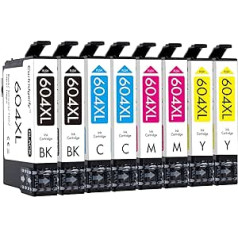 Cartridgeify 604 XL printeru kasetnes, kas ir saderīgas ar Epson 604 604XL kasetņu daudzpaku (8 iepakojumi) Expression Home XP-2200 XP-2205 XP-3200 XP-3205, Workforce WF-2910 WF-2935 WF-29350 WF-29930