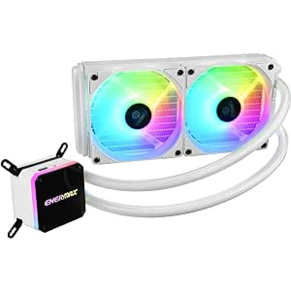 Enermax LiqMax III ARGB 240mm White AIO Liquid Cooler, Water Cooling for Intel/AMD Processors, ARGB Fan, ELC-LMT240/360-W-ARGB