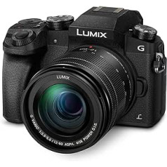 Panasonic LUMIX DMC-G7MEB-K profesionālā kamera ar 12–60 mm objektīvu — melna