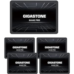 Gigastone Game Pro 128GB 5 pack SATA III 2,5 collu iekšējais cietvielu diskdzinis, lasīšanas ātrums līdz 510 MB/s. 2,5 collu 3D NAND SSD cietais disks, savietojams ar klēpjdatoriem, datoriem un galddatoriem