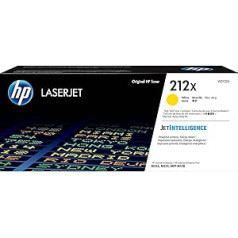 HP 212X (W2122X) geltoni originalūs didelio našumo dažai, skirti HP Color LaserJet Enterprise M554, M555, M578, XL