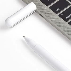 Lexon C-Pen 32GB USB C Flash Memory - Stainless Steel Clip - ABS Body (Glossy White)