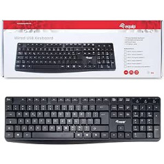 Aprīkot 245215 vadu USB tastatūru, ASV/starptautiskais izkārtojums (QWERTY)