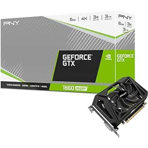 PNY GeForce GTX 1660 Super 6 GB GDDR6 viena ventilatora grafikas karte