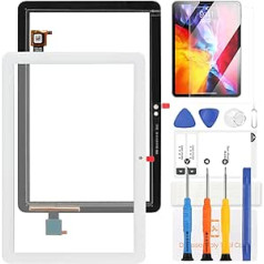 LADYSON jutiklinis ekranas, skirtas „Amazon Kindle Fire HD8“ / „HD8 Plus“ planšetiniams kompiuteriams, 10 kartos 2020 m. skaitmeninimo ekranas K72LL3 K72LL4 jutiklinio ekrano pakeitimo taisymo rinkinys (baltas, be LCD ekrano)