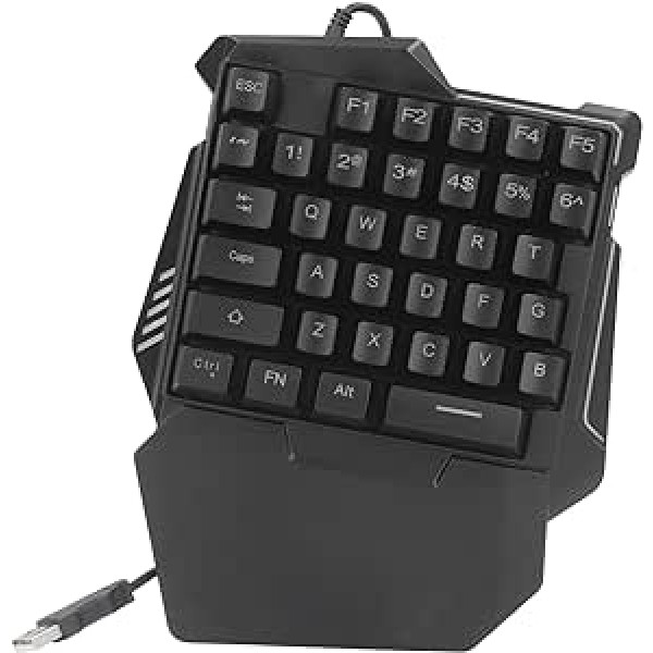 Dpofirs One-Handed Mechanical RGB Gaming Keyboard, 35 Keys, Portable Mini Gaming Keyboard, Ergonomic Game Controller for Win 7 8 10, Linux, Android, OS X