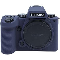 SundayZaZa silikona gēla kameras maciņš priekš Panasonic LUMIX S5II, zils, plecu soma