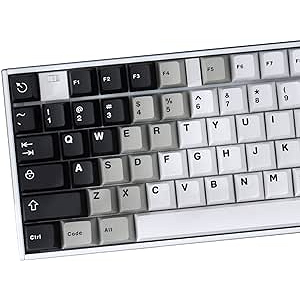 Melnbalts gradienta taustiņu uzgaļu komplekts, Cherry Profile Doubleshot pielāgoti taustiņi, 121 taustiņi Cherry MX Gateron Kailh Box slēdžiem, mehāniskai spēļu tastatūrai