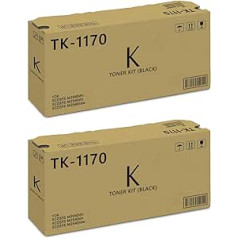 TK1170 Suderinamas su Kyocera TK 1170 TK1170, skirtas Kyocera Ecosys M2040dn M2540dn M2640idw spausdintuvui (2 juodi)